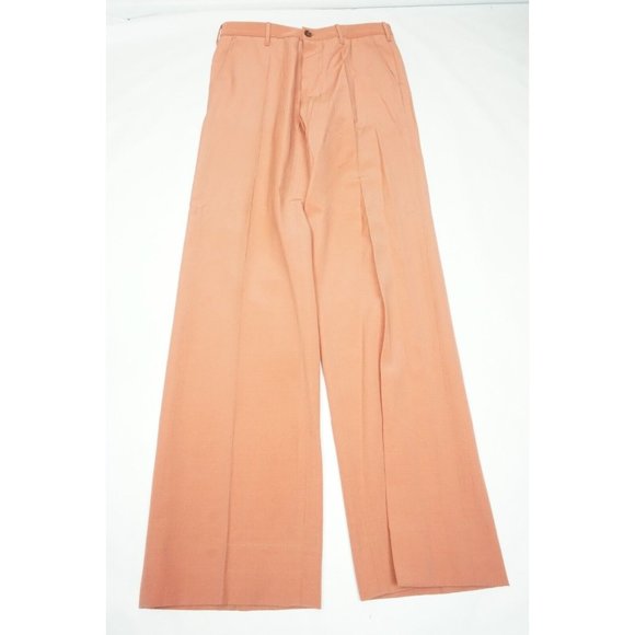 Gucci Peach Orange 100% Wool Lightweight Mens Pants Sz 30/33 CURRENT - Picture 3 of 10